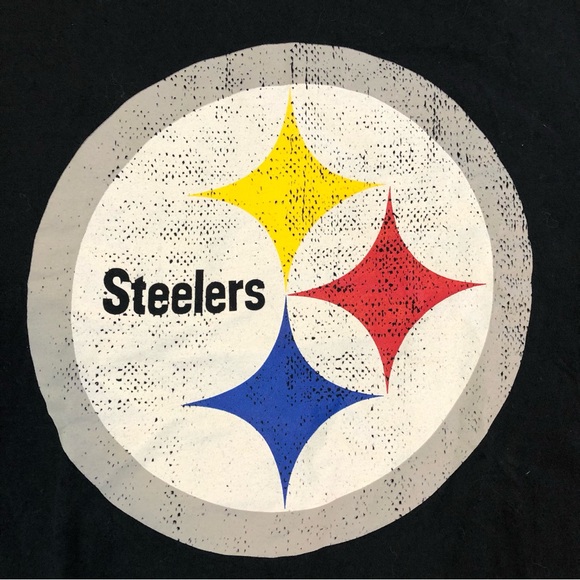 Pittsburgh Steelers NFL Jerzees Logo Tshirt Men’s Tee Black XL - Picture 2 of 5